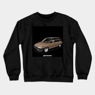 Civic wagon black background Crewneck Sweatshirt